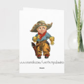 Western Vintage 1912 Lil' Cowboy Carte de voeux (Dos)