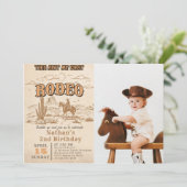 Western Vintage Rodeo 2nd Birthday Invitation  (Debout devant)