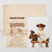 Western Vintage Rodeo 2nd Birthday Invitation  (Devant / Derrière)