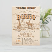 Western Vintage Rodeo 2nd Birthday Invitation  (Debout devant)
