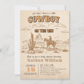 Western Vintage Rodeo Baby Shower Invitation  (Devant)