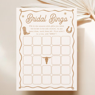 Western Vrijgezellenfeest Bingo Game Kaart