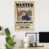 Western Wanted Birthday Poster (Thuiskantoor)