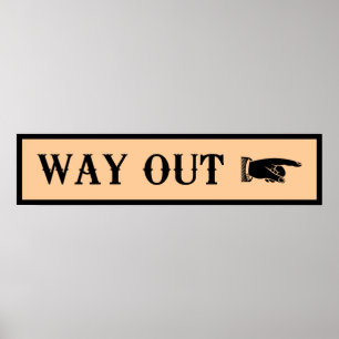 Western ~ WAY OUT-teken Poster