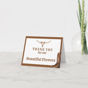 Western Wedding Day Carte de remerciements au vend