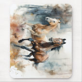 Western wild paard mousepad muismat (Voorkant)