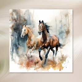 Western wild paard poster