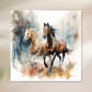 Western wild paard poster
