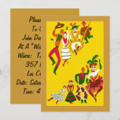 Western Wild West Party Invitation Cowboy (Devant / Derrière)