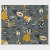  Western Wild West Yellowstone Cowboy Gift Cadeaupapier (Vlak)