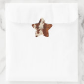 Western Wit Bruin Zwart Koeienhuid Ster Sticker (Tas)