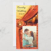 Western Zaddle Country Wedding Save the Date (Voorkant)