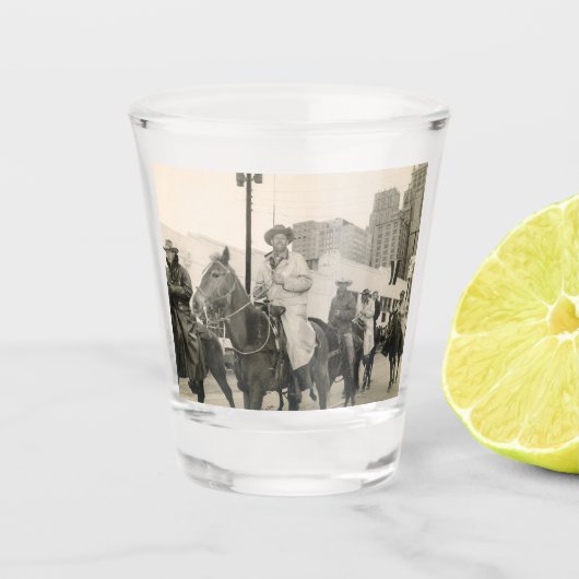 Western zout grasspoor Ride Houston Rodeo Parade Shot Glas (Voorkant)