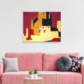 Western - zuidwest - WPA Canvas Afdruk (Insitu (Woonkamer))
