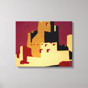 Western - zuidwest - WPA Canvas Afdruk