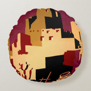 Western - zuidwest - WPA Rond Kussen