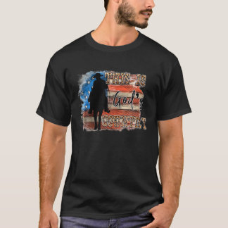 Westernamericaanse vlag Cowboy Dit zijn Gods patri T-shirt