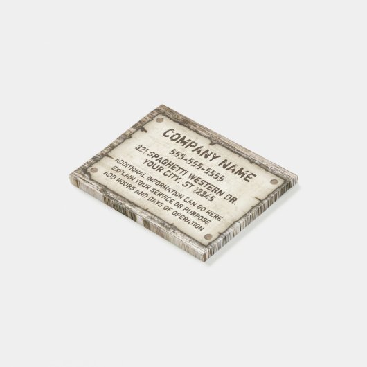 Westerne  Aangepaste Contact Post-it® Notes (Schuin)
