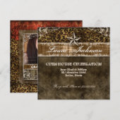 Westerne Afstudeerder-fotokaart Leopard Star Kaart (Voorkant / Achterkant)