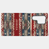 Westerne Amerikaanse vlag Samsung Galaxy Hoesje (Achterkant horizontaal)