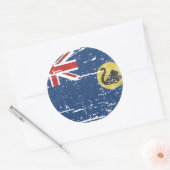 Westerne Australische vlag Ronde Sticker (Envelop)