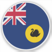 Westerne Australische vlag Sticker (Voorkant)