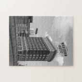 Westerne Auto Sign Black & White Architecture Foto Legpuzzel (Horizontaal)