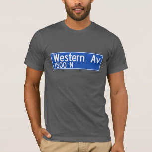 Westerne Avenue, Los Angeles, CA Street Sign T-shirt