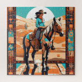 Westerne avonturier 4 legpuzzel (Verticaal)