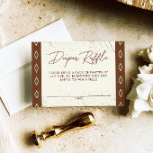 Westerne Aztec Rustic Boho Luier Raffle Kaart