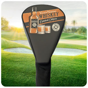 Westerne balk voor persoonlijke whiskey-vloeistoff golfheadcover