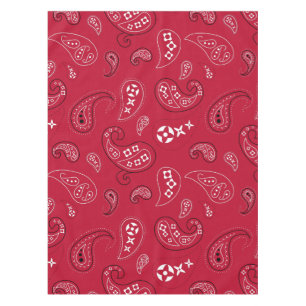 Westerne Bandana-afdruk rode en zwarte Paisley Tafelkleed