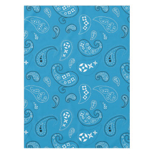 Westerne Bandana-afdrukken met blauw en zwart Pais Tafelkleed