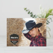 Westerne banner fotouitnodiging kaart (Staand voorkant)