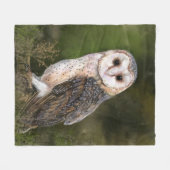 Westerne Barn Owl Fleece Blanket Deken (Voorkant (Horizontaal))
