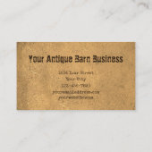 Westerne Barn Rustic Sepia Country  textuur Visitekaartje (Achterkant)