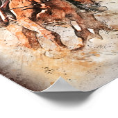 Westerne Barrel Racing Cowgirl Decoupage Print (Hoek)