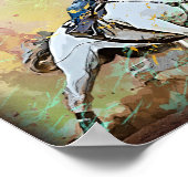 Westerne Barrel Racing Cowgirl Decoupage Print (Hoek)