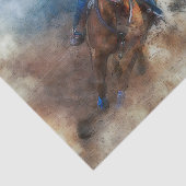 Westerne Barrel Racing Cowgirl Tissuepapier (Detail)