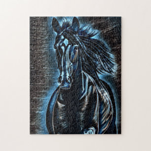 Westerne Beauty Wild Mustang Blue Tones Legpuzzel
