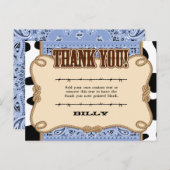 Westerne bedankkaarten briefkaart (Voorkant / Achterkant)