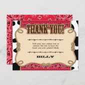 Westerne bedankkaarten briefkaart (Voorkant / Achterkant)