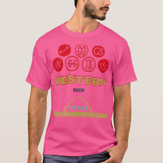 Westerne bierretro defuncte brouwerij t-shirt