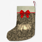 Westerne bladenafdruk op basis van faux met tong kleine kerstsok (Achterkant)