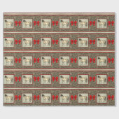 Westerne bladenafdrukken op basis van faux-getoold cadeaupapier (Vlak)