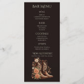 Westerne bloemen met cowboylaarzen menu (Achterkant)