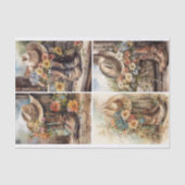 Westerne bloemen tissuepapier (Voorkant)