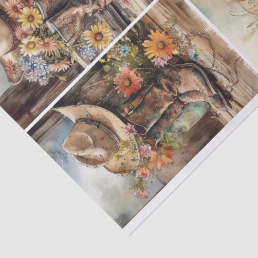 Westerne bloemen tissuepapier (Detail)