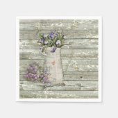 westerne Bloemenschuur Hout Rustiek feest Servet (Voorkant)