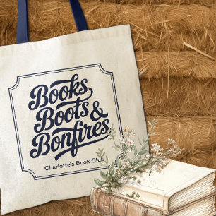 Westerne Boeken Laarzen & Bonfires Book Club Canva Tote Bag